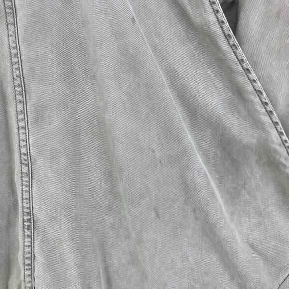 Max Jeans Jacket Women Medium Army Green Military Utility Tencel Drape - Picture 14 of 14